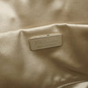 プラダ PRADA キャンバス オーストリッチ ベージュ×ホワイト キャンバス オーストリッチ 2WAYバッグ シルバー金具 三角ロゴプレート ミニ ショルダー 白
