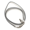 プラダ PRADA キャンバス オーストリッチ ベージュ×ホワイト キャンバス オーストリッチ 2WAYバッグ シルバー金具 三角ロゴプレート ミニ ショルダー 白