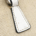 プラダ PRADA キャンバス オーストリッチ ベージュ×ホワイト キャンバス オーストリッチ 2WAYバッグ シルバー金具 三角ロゴプレート ミニ ショルダー 白