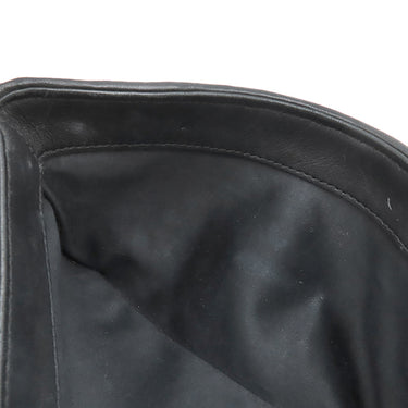 ミュウミュウ MIU MIU マテラッセ クリスタル バッグ ブラック レザー 2WAYバッグ シルバー金具 黒 チェーンストラップ ショルダー