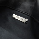 ミュウミュウ MIU MIU マテラッセ クリスタル バッグ ブラック レザー 2WAYバッグ シルバー金具 黒 チェーンストラップ ショルダー