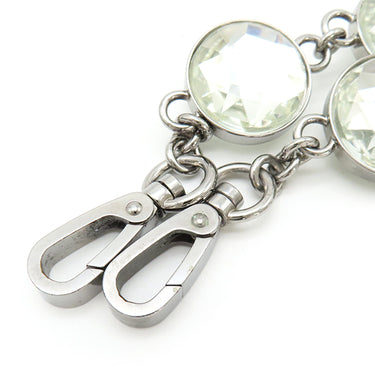 ミュウミュウ MIU MIU マテラッセ クリスタル バッグ ブラック レザー 2WAYバッグ シルバー金具 黒 チェーンストラップ ショルダー