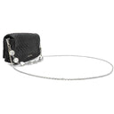 ミュウミュウ MIU MIU マテラッセ クリスタル バッグ ブラック レザー 2WAYバッグ シルバー金具 黒 チェーンストラップ ショルダー