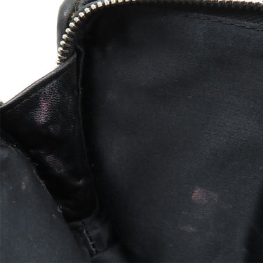 ミュウミュウ MIU MIU マテラッセ クリスタル バッグ ブラック レザー 2WAYバッグ シルバー金具 黒 チェーンストラップ ショルダー