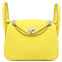 エルメス HERMES リンディ ミニ 20 マキシカドリーユ ライム トリヨンクレマンス ショルダーバッグ シルバー金具 黄色