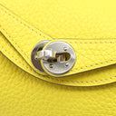 エルメス HERMES リンディ ミニ 20 マキシカドリーユ ライム トリヨンクレマンス ショルダーバッグ シルバー金具 黄色