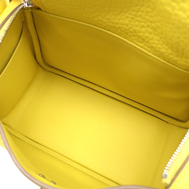 エルメス HERMES リンディ ミニ 20 マキシカドリーユ ライム トリヨンクレマンス ショルダーバッグ シルバー金具 黄色