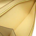 エルメス HERMES ベアンスフレ ジョーヌプッサン ヴォーエプソン 長財布 ゴールド金具 黄色 二つ折り財布