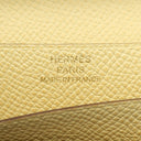 エルメス HERMES ベアンスフレ ジョーヌプッサン ヴォーエプソン 長財布 ゴールド金具 黄色 二つ折り財布