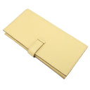 エルメス HERMES ベアンスフレ ジョーヌプッサン ヴォーエプソン 長財布 ゴールド金具 黄色 二つ折り財布