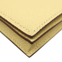 エルメス HERMES ベアンスフレ ジョーヌプッサン ヴォーエプソン 長財布 ゴールド金具 黄色 二つ折り財布