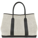 エルメス HERMES ガーデンパーティーPM エクリュ×ブラック トワルアッシュ ネゴンダ トートバッグ シルバー金具 黒 トワルH