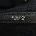 エルメス HERMES ガーデンパーティーPM エクリュ×ブラック トワルアッシュ ネゴンダ トートバッグ シルバー金具 黒 トワルH