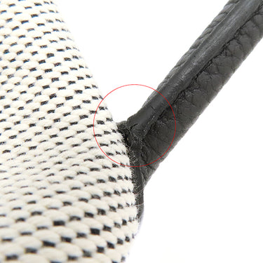 エルメス HERMES ガーデンパーティーPM エクリュ×ブラック トワルアッシュ ネゴンダ トートバッグ シルバー金具 黒 トワルH