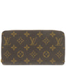 ルイヴィトン LOUIS VUITTON ジッピーウォレット M42616 ブラウン モノグラムキャンバス 長財布 ゴールド金具 茶 ラウンドファスナー