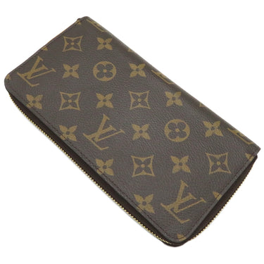 ルイヴィトン LOUIS VUITTON ジッピーウォレット M42616 ブラウン モノグラムキャンバス 長財布 ゴールド金具 茶 ラウンドファスナー