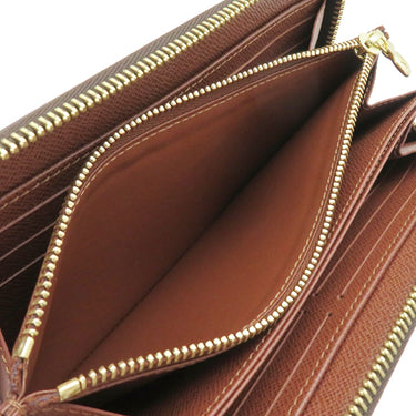 ルイヴィトン LOUIS VUITTON ジッピーウォレット M42616 ブラウン モノグラムキャンバス 長財布 ゴールド金具 茶 ラウンドファスナー