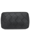 ボッテガヴェネタ BOTTEGA VENETA マキシ イントレチャート ブラック レザー ポーチ マットブラック金具 黒 セカンドバッグ トラベルポーチ