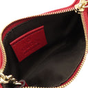 グッチ GUCCI ソーホー フリンジ 354358 レッド×ゴールド レザー コインケース ゴールド金具 赤 キーフック付き