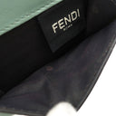 フェンディ FENDI バゲット マイクロ トライフォールド グリーン系 レザー 三つ折り財布 ゴールド金具