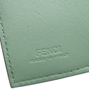 フェンディ FENDI バゲット マイクロ トライフォールド グリーン系 レザー 三つ折り財布 ゴールド金具