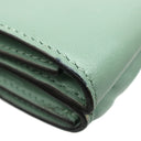 フェンディ FENDI バゲット マイクロ トライフォールド グリーン系 レザー 三つ折り財布 ゴールド金具