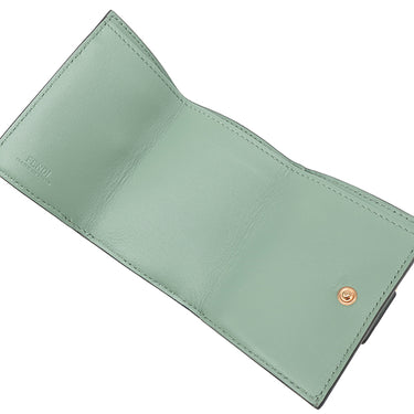 フェンディ FENDI バゲット マイクロ トライフォールド グリーン系 レザー 三つ折り財布 ゴールド金具