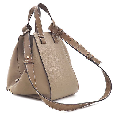 ロエベ LOEWE ハンモックバッグ スモール サンド ソフトカーフスキン 2WAYバッグ ゴールド金具 グレージュ ハンドバッグ ショルダーバッグ