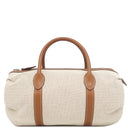 エルメス HERMES ポロションマドモアゼル ナチュラル×フォーブ トワルアッシュ ヴォーバレニア ハンドバッグ シルバー金具 筒型