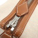 エルメス HERMES ポロションマドモアゼル ナチュラル×フォーブ トワルアッシュ ヴォーバレニア ハンドバッグ シルバー金具 筒型