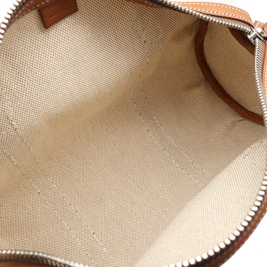 エルメス HERMES ポロションマドモアゼル ナチュラル×フォーブ トワルアッシュ ヴォーバレニア ハンドバッグ シルバー金具 筒型