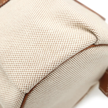 エルメス HERMES ポロションマドモアゼル ナチュラル×フォーブ トワルアッシュ ヴォーバレニア ハンドバッグ シルバー金具 筒型