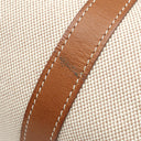 エルメス HERMES ポロションマドモアゼル ナチュラル×フォーブ トワルアッシュ ヴォーバレニア ハンドバッグ シルバー金具 筒型