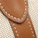 エルメス HERMES ポロションマドモアゼル ナチュラル×フォーブ トワルアッシュ ヴォーバレニア ハンドバッグ シルバー金具 筒型