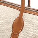 エルメス HERMES ポロションマドモアゼル ナチュラル×フォーブ トワルアッシュ ヴォーバレニア ハンドバッグ シルバー金具 筒型