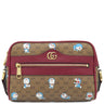 グッチ GUCCI ドラえもんコラボ ミニバッグ 647784 ブラウン×レッド GGスプリームキャンバス ショルダーバッグ ゴールド金具 茶 赤
