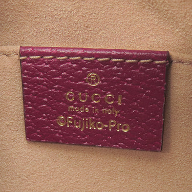 グッチ GUCCI ドラえもんコラボ ミニバッグ 647784 ブラウン×レッド GGスプリームキャンバス ショルダーバッグ ゴールド金具 茶 赤