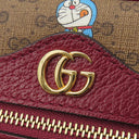 グッチ GUCCI ドラえもんコラボ ミニバッグ 647784 ブラウン×レッド GGスプリームキャンバス ショルダーバッグ ゴールド金具 茶 赤