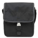 プラダ PRADA 三角ロゴ ショルダ― NERO ナイロン ショルダーバッグ シルバー金具 黒 斜め掛け