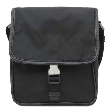 プラダ PRADA 三角ロゴ ショルダ― NERO ナイロン ショルダーバッグ シルバー金具 黒 斜め掛け