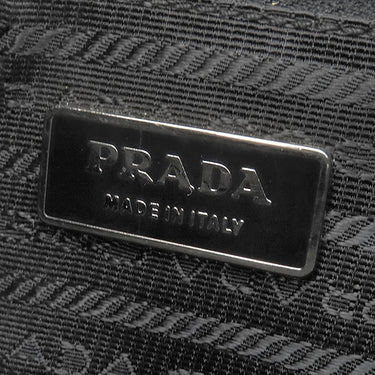 プラダ PRADA 三角ロゴ ショルダ― NERO ナイロン ショルダーバッグ シルバー金具 黒 斜め掛け