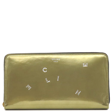 セリーヌ CELINE アルファベット ラウンドジップ 105003A5P35LG ライトゴールド カーフ 長財布 ゴールド金具 金 ホリデー限定 クリスマスカプセルコレクション