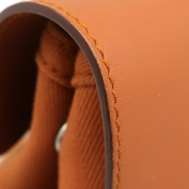 エルメス HERMES ヴァルパライソ PM ポティロン トワルシェブロン スイフト ハンドバッグ シルバー金具 オレンジ系