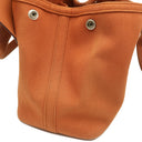 エルメス HERMES ヴァルパライソ PM ポティロン トワルシェブロン スイフト ハンドバッグ シルバー金具 オレンジ系