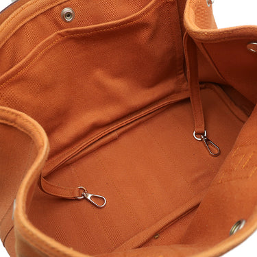 エルメス HERMES ヴァルパライソ PM ポティロン トワルシェブロン スイフト ハンドバッグ シルバー金具 オレンジ系