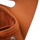 エルメス HERMES ヴァルパライソ PM ポティロン トワルシェブロン スイフト ハンドバッグ シルバー金具 オレンジ系