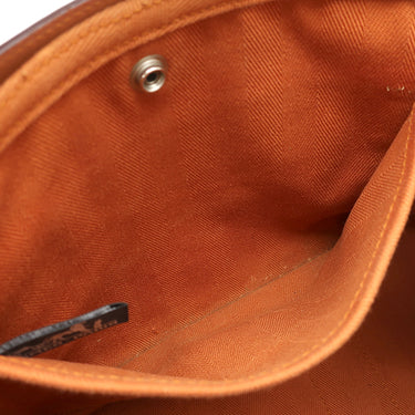 エルメス HERMES ヴァルパライソ PM ポティロン トワルシェブロン スイフト ハンドバッグ シルバー金具 オレンジ系