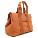 エルメス HERMES ヴァルパライソ PM ポティロン トワルシェブロン スイフト ハンドバッグ シルバー金具 オレンジ系