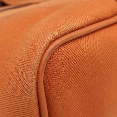 エルメス HERMES ヴァルパライソ PM ポティロン トワルシェブロン スイフト ハンドバッグ シルバー金具 オレンジ系