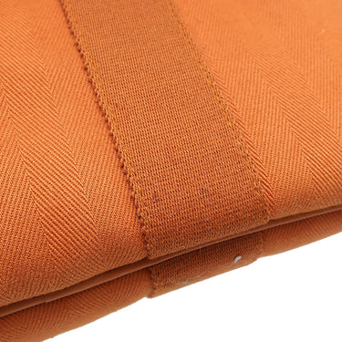 エルメス HERMES ヴァルパライソ PM ポティロン トワルシェブロン スイフト ハンドバッグ シルバー金具 オレンジ系